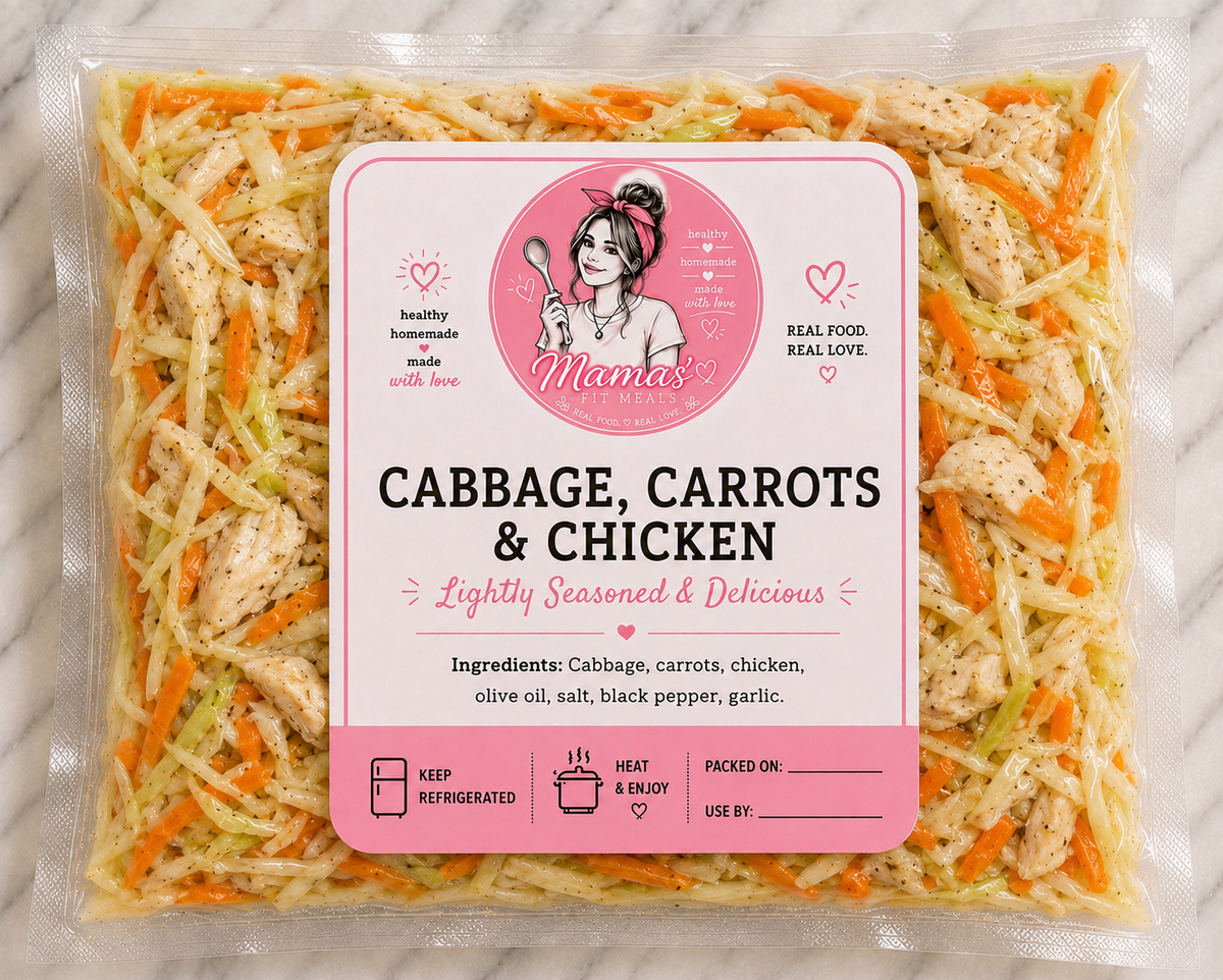 Chicken with cabbage and carrots